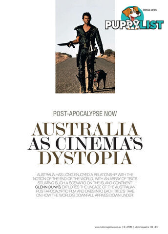 Post-Apocalypse Now: Australia as Cinema's Dystopia