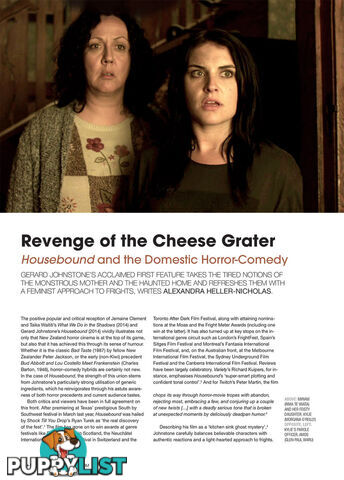 Revenge of the Cheese Grater: Housebound and the Domestic Horror-Comedy