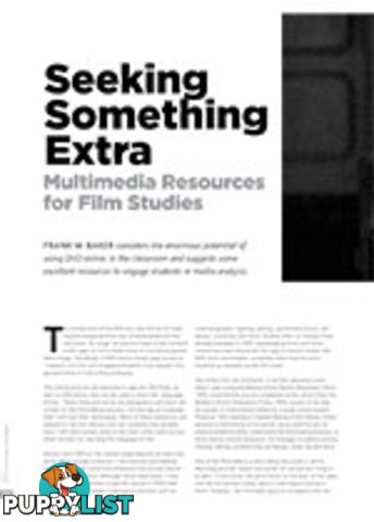 Seeking Something Extra: Multimedia Resources for Film Studies