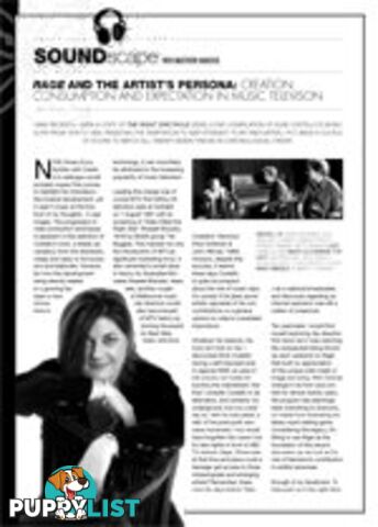 Rage and the Artist's Persona: Creation, Consumption and Expectation in Music Television; Soundscape Reviews