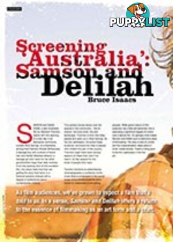 Screening 'Australia': Samson and Delilah