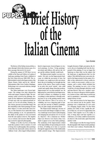 A Brief History of the Italian Cinema