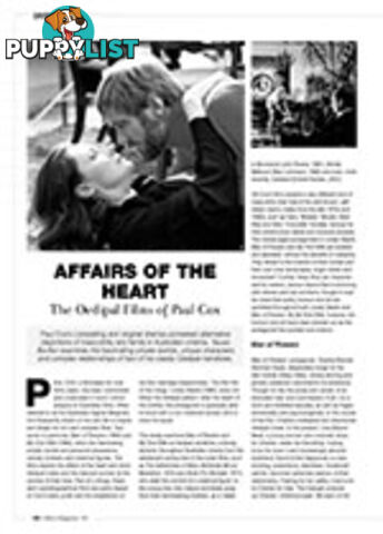 Affairs of the Heart: The Oedipal Films of Paul Cox