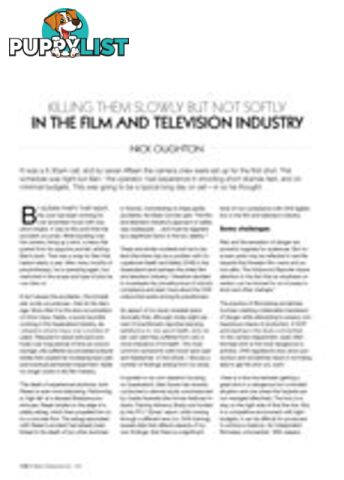 Killing Them Slowly But Not Softly in the Film and Television Industry