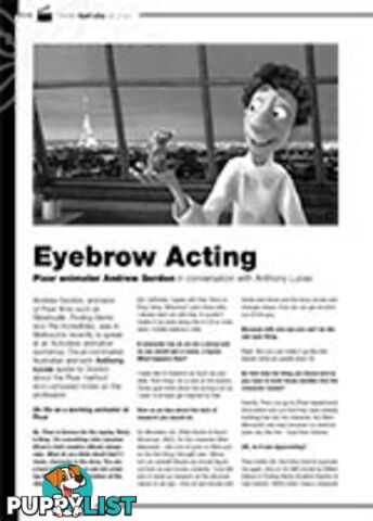 Eyebrow Acting: Pixar Animator Andrew Gordon in Conversation