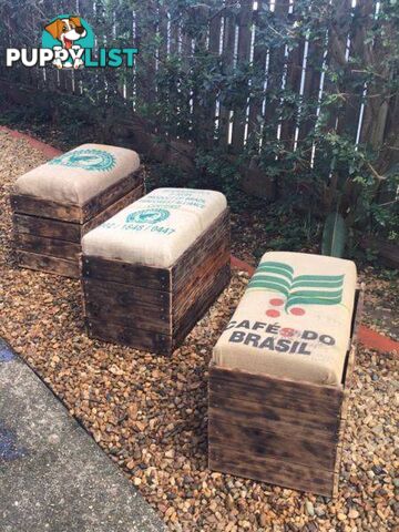 Burlap Stools $60