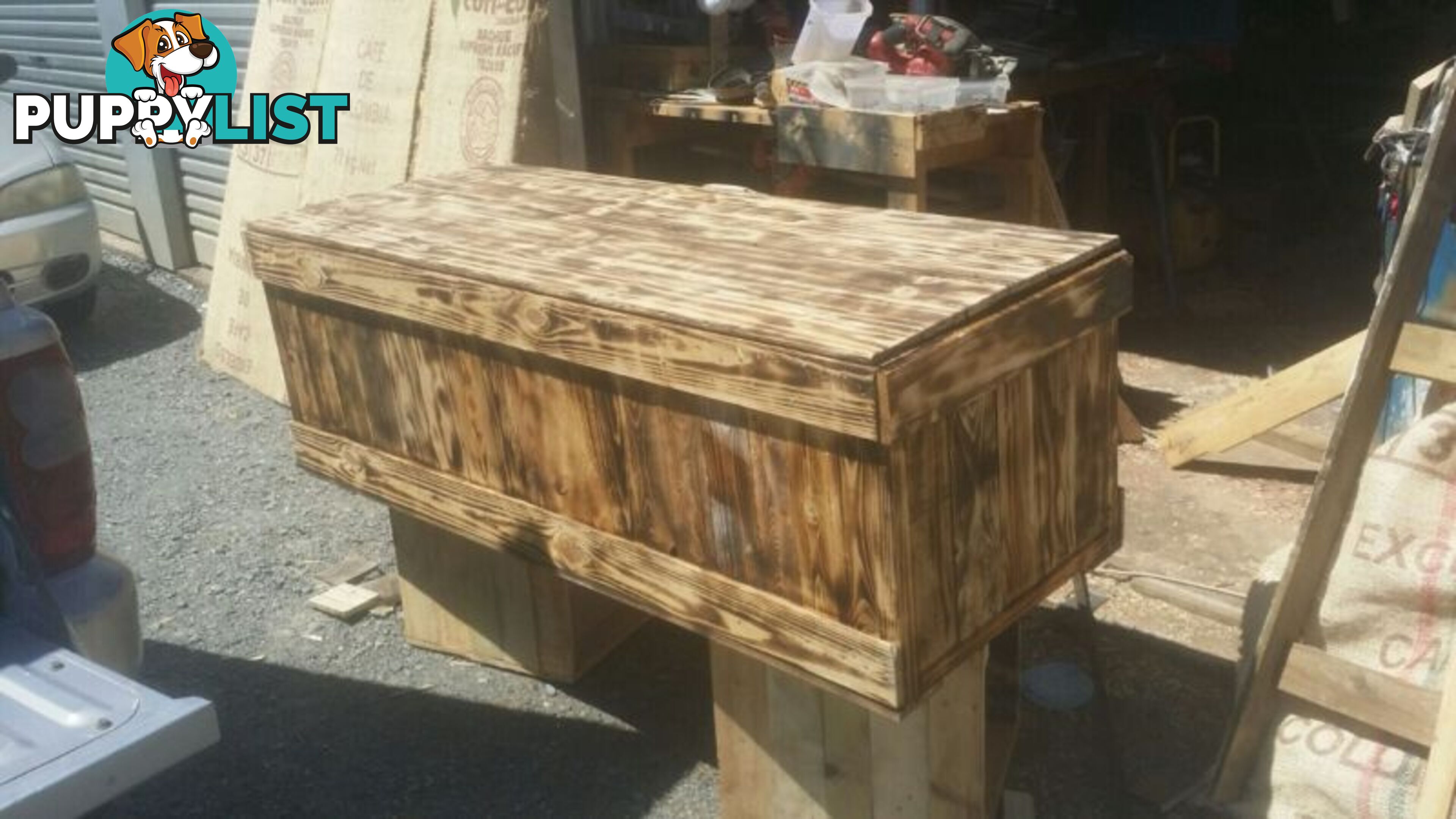 Rustic Wooden Chest - $240