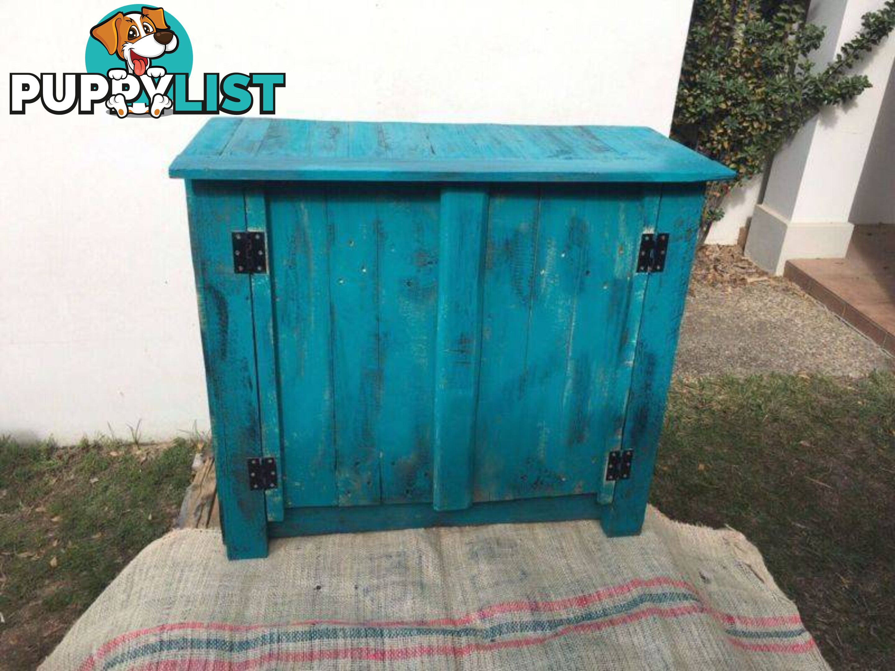 Teal coloured cupboard $400