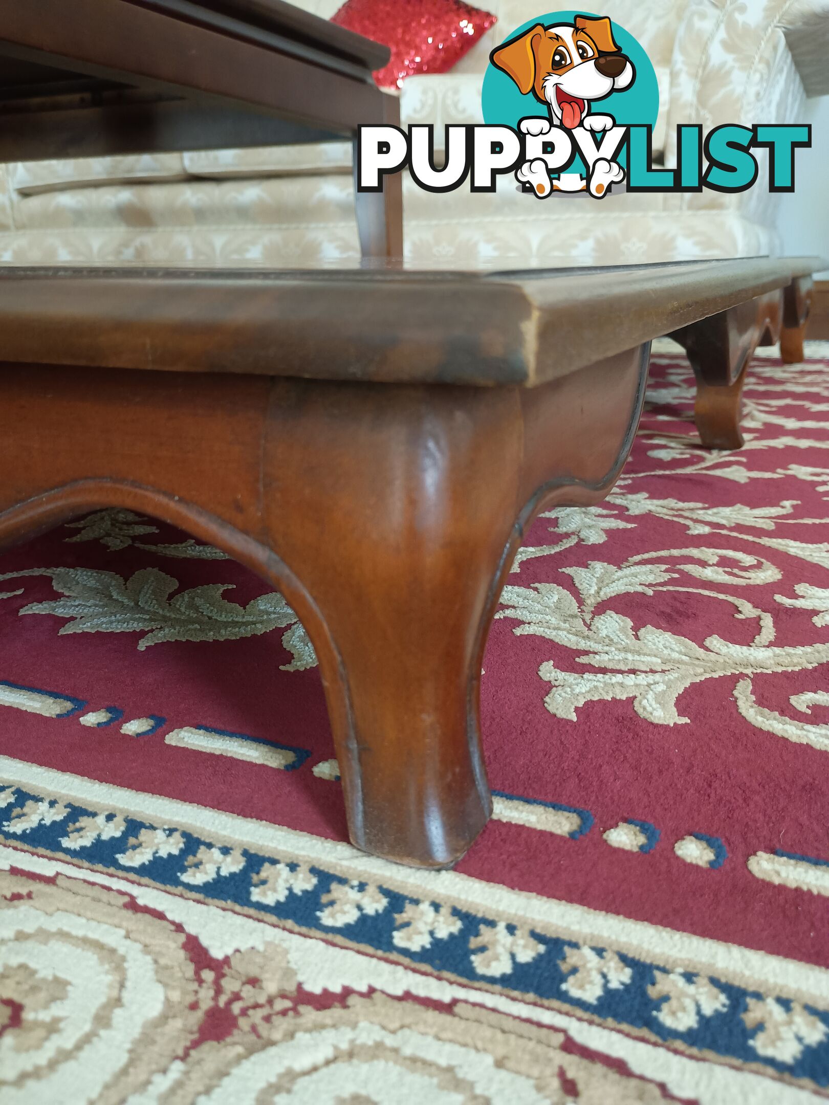 Solid rosewood table pedestals and/ or breakfast trays.