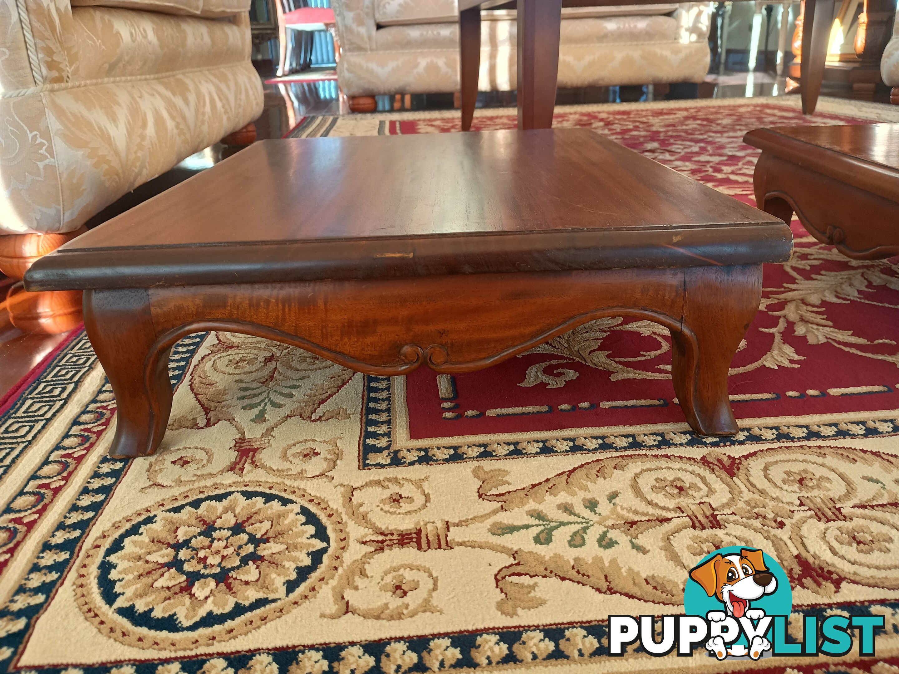 Solid rosewood table pedestals and/ or breakfast trays.