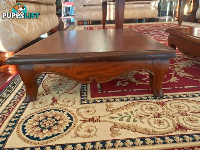 Solid rosewood table pedestals and/ or breakfast trays.