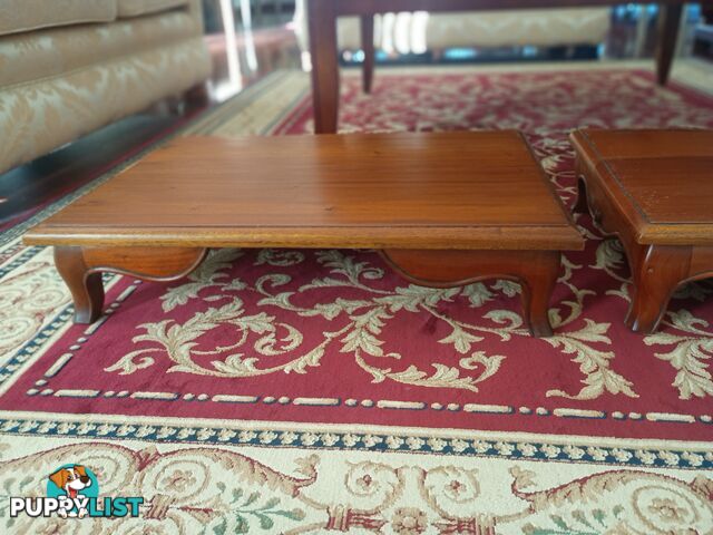 Solid rosewood table pedestals and/ or breakfast trays.