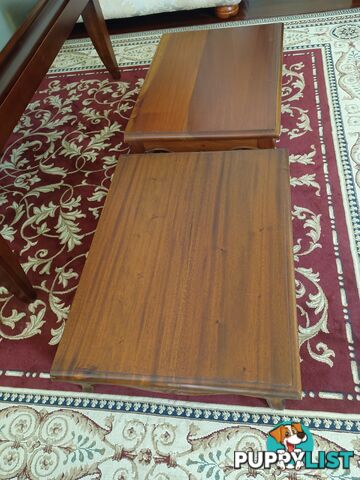 Solid rosewood table pedestals and/ or breakfast trays.