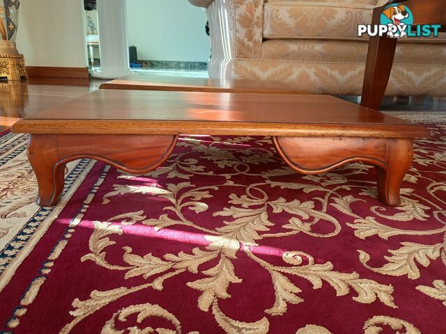 Solid rosewood table pedestals and/ or breakfast trays.