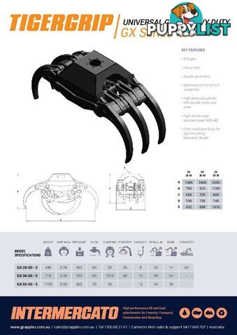 Universal Grab for excavators 