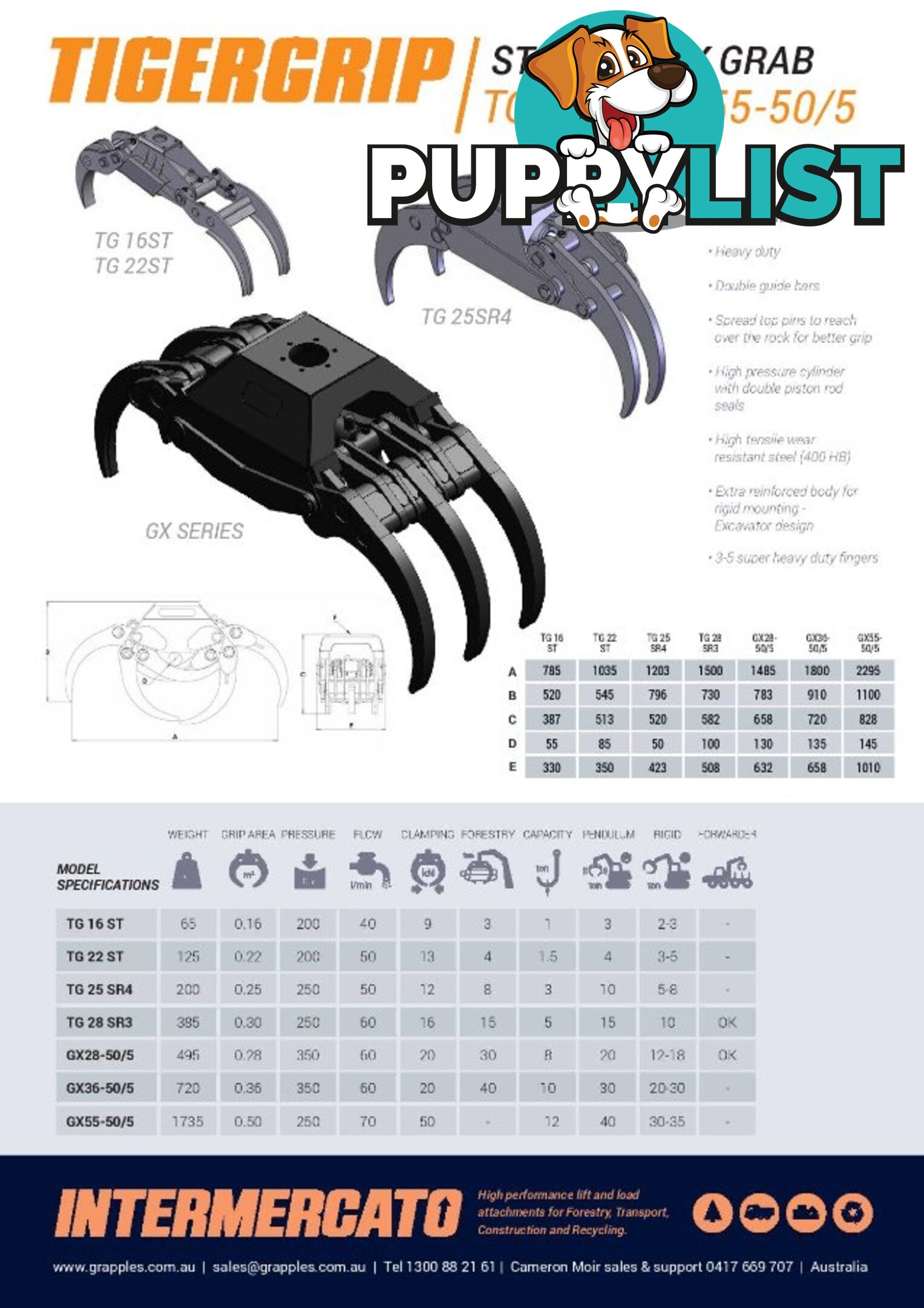 Excavator Stone Rock Grab - TG22ST