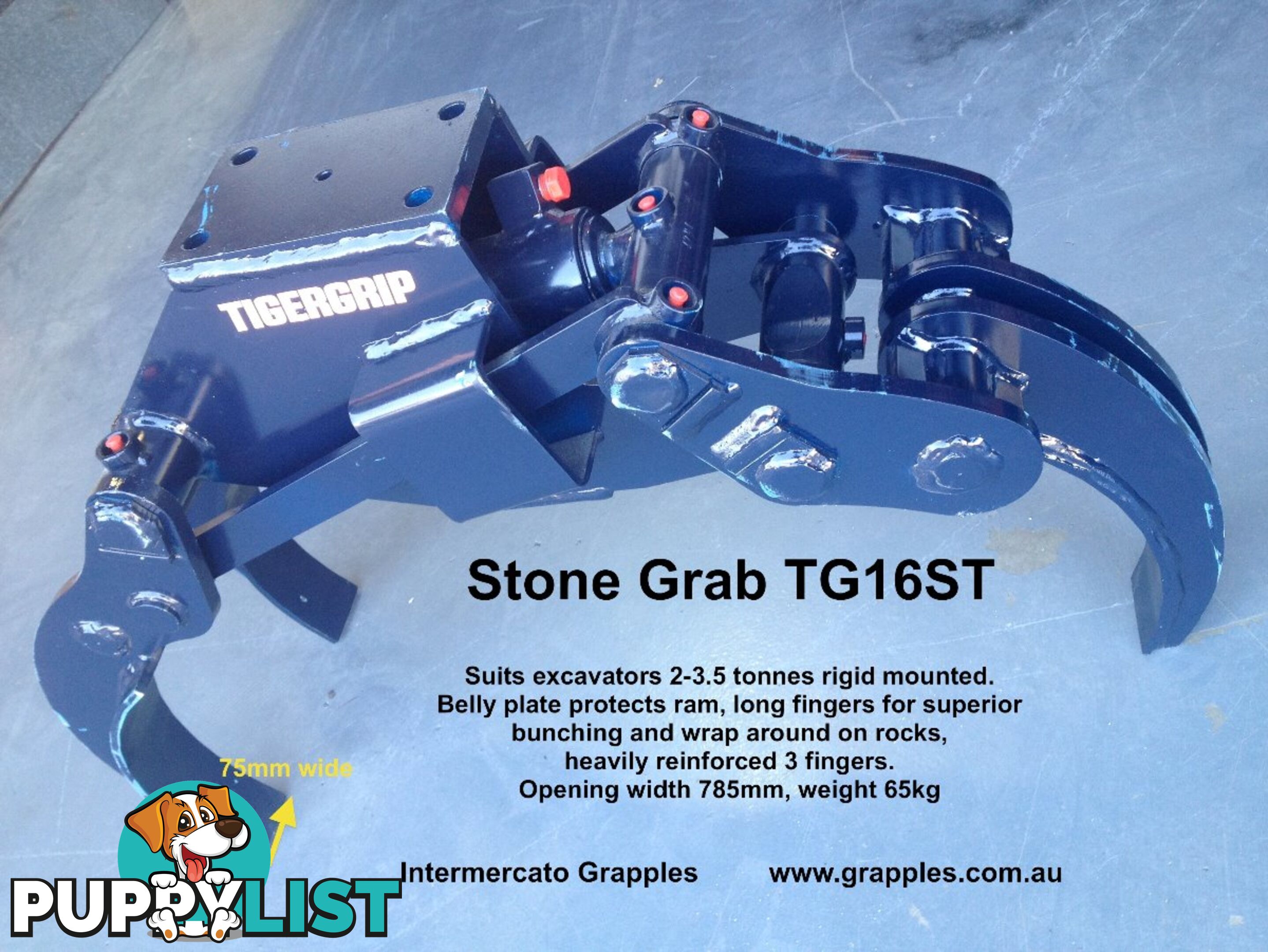 Excavator Stone Rock Grab - TG16ST