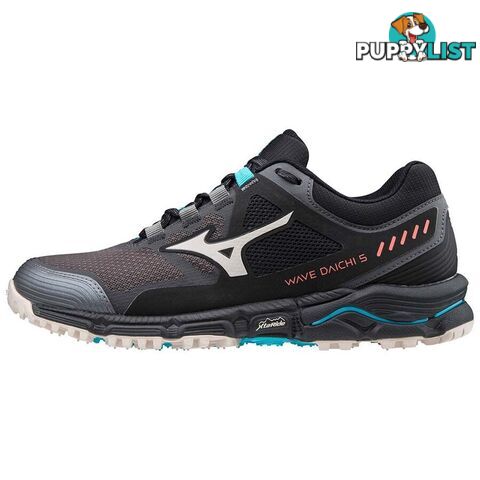 Mizuno Wave Daichi 5 Womens Trail Running Shoes - Magnet/Cloud Gray/Scuba Blue - 07 - J1GK207154-07