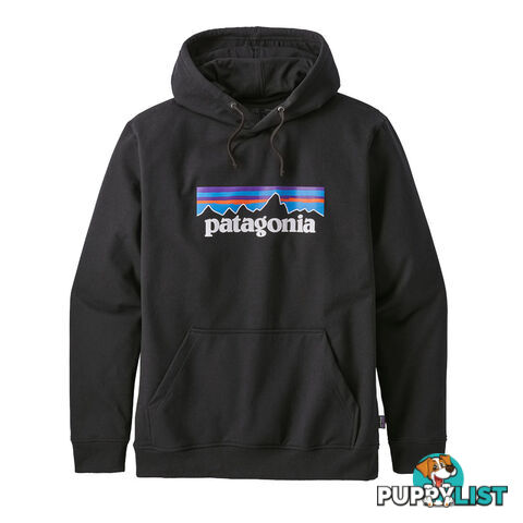 Patagonia P-6 Logo Uprisal Mens Fleece Hoody - Black - S - 39539-BLK-S