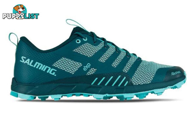 Salming OT Comp Womens Trail Running Shoes - Deep Teal/Aruba Blue - US10.0 - 1289054-6870-42