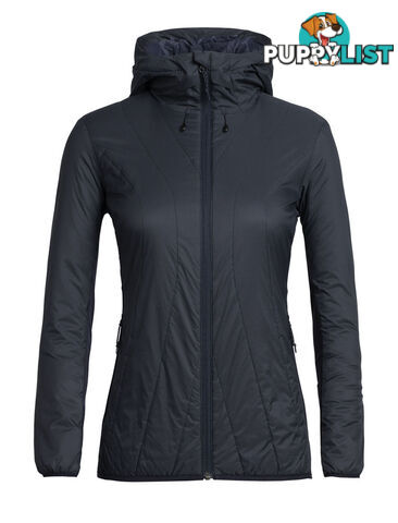 Icebreaker MerinoLOFT Hyperia Lite Hybrid Womens Hooded Merino Insulated Jacket - Midnight Navy - XS - 104287423XS