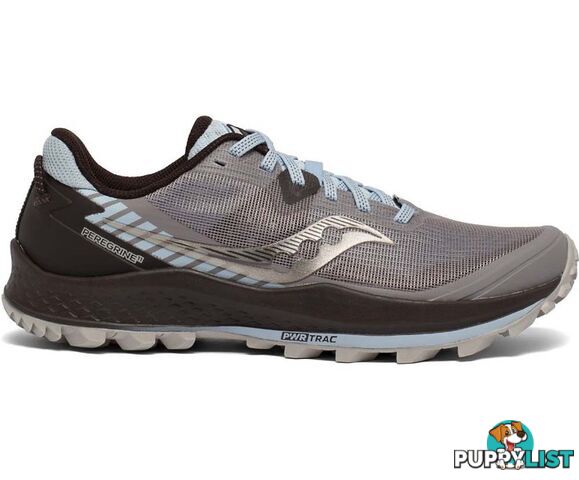 Saucony Peregrine 11 Wide Womens Trail Running Shoes - Zinc/Sky/Loom - 9US - S10642-35-9