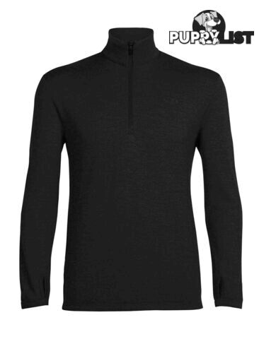 Icebreaker Merino Original LS Half Zip Mens Top - Black - XL - 100871001XL