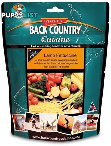 Back Country Cuisine Freeze Dried Food Lamb Fettuccine - Regular - BC411