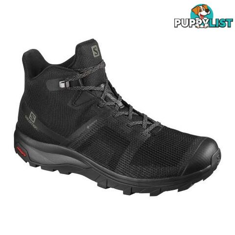 Salomon Outline Prism Mid GTX Mens Hiking Shoes - Black/Black - 11US - 411200-105