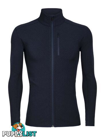 Icebreaker Realfleece Merino Descender LS Zip Mens Fleece Jacket - Midnight Navy - XL - 104853401XL