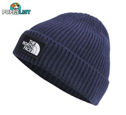 The North Face TNF Logo Box Cuffed Beanie - TNF Navy - NF0A3FJXL4UR