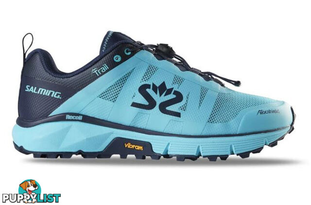 Salming Trail 6 Womens Trail Running Shoes - New Light Blue/Navy Blue - US6.5 - 1280058-3704-3713