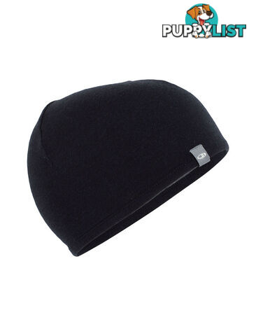 Icebreaker Pocket Adult Merino Beanie - Black/Gritstone Heather - OS - IBM200A04OS