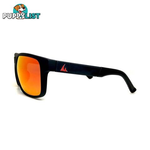 Alpinamente Swell Polarized Performance Sunglasses - Red - Rubber Black - SWELL02PRE