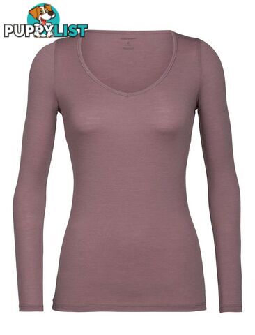 Icebreaker Merino Siren LS Sweetheart Womens Top - SUEDE - M - 103194633M