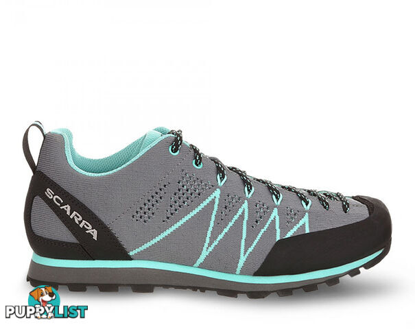 Scarpa Crux Air Womens Approach Shoes - Smoke/Ice Green - US8.5 / EU40 - SCA10098-40