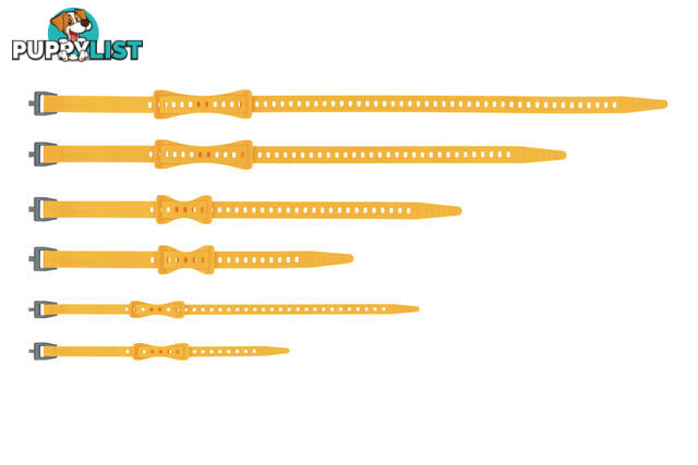 Sea To Summit Stretch-Loc 30 TPU Straps - 20mm X 750mm - 2pk - Yellow - ASLSTRP20X750YW