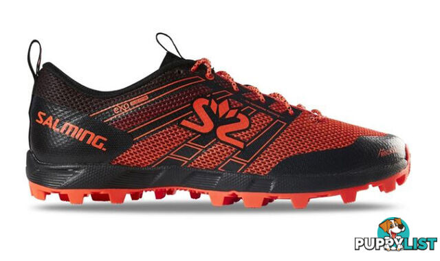 Salming Elements 3 Mens Trail Running Shoes - Black/New Orange - US11.5 - 1280077-0108-46