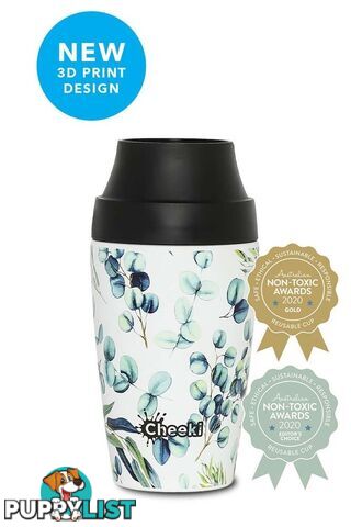 Cheeki Insulated Reusuable Coffee Mug - 350ml - 3D Watercolour - OCM350WC3D