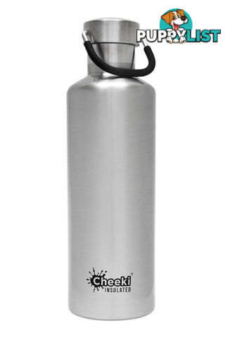 Cheeki Insulated Classic Bottle - 600ml - Silver - CIB600SI1