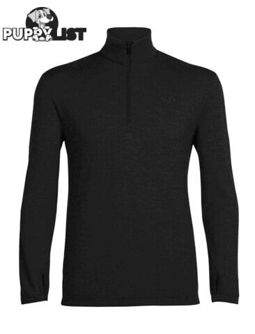 Icebreaker Merino Original LS Half Zip Mens Top - Black - L - 100871001L