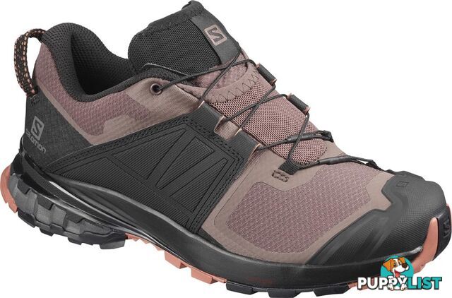 Salomon Xa Wild Womens Trail Running Shoes - Peppercorn/Black/Cedar Wood - 070US - 410418-055