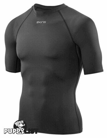 SKINS DNAmic Force Mens Short Sleeve Compression Top - Black - S - SWDF00010049001S