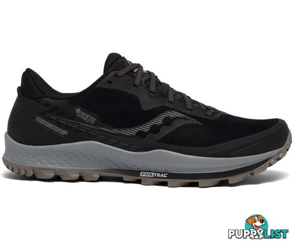 Saucony Peregrine 11 GTX Mens Trail Running Shoes - Black/Gravel - 8.5 - S20643-45-85