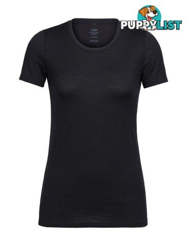 Icebreaker Tech Lite Womens Short Sleeve Low Crewe T-Shirt - Black - XS - 104262001XS