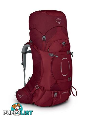 Osprey Ariel 55 Womens Hiking Backpack - Claret Red - XS/S - OSP0886-ClaretRed-XS-S