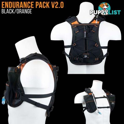 Orange Mud Endurance Hydration Pack w/ 2L Bladder - Black/Black - BPVP70-BK3-20