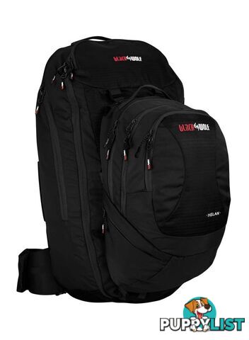 Black Wolf Helan 65 Womens Travel Backpack - Jet Black - W0095-JetBlack