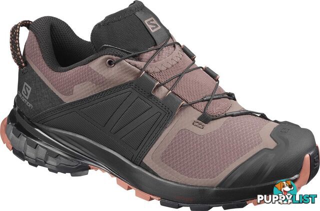 Salomon Xa Wild Womens Trail Running Shoes - Peppercorn/Black/Cedar Wood - 075US - 410418-060