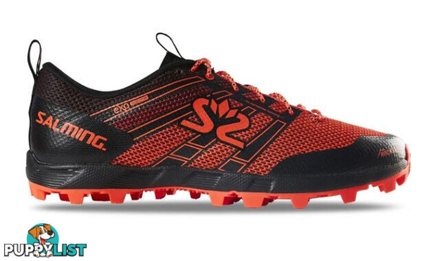 Salming Elements 3 Mens Trail Running Shoes - Black/New Orange - US9.5 - 1280077-0108-4313